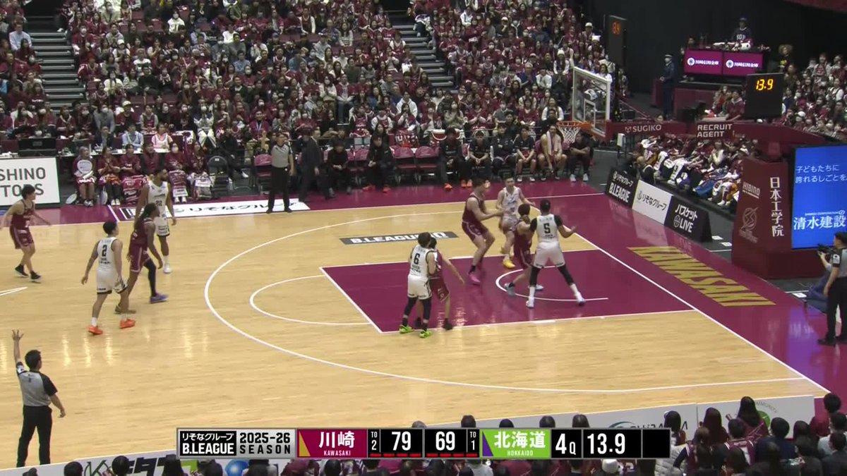 試合終了 りそなグループ B.LEAGUE 2025-26 B1リーグ戦 第18節 GAME2 【試合終了】 79 川崎ブレイブサンダース 69 レバンガ北海道 【ボックススコア】