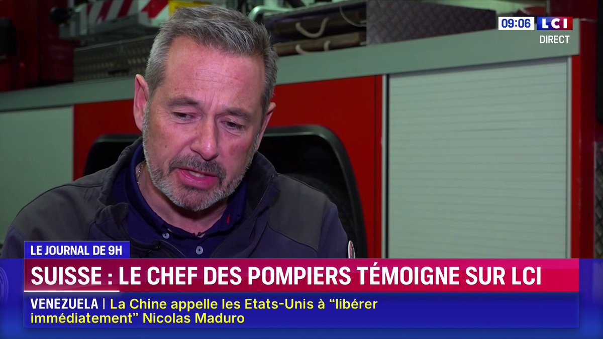 🔴 Incendie mortel dans un bar en Suisse : le commandant David Vocat qui fait partie des sapeurs-pompiers intervenus dans la nuit de mercredi à jeudi à Crans-Montana, se confie à Matteo Ciaravino, trois jours après le drame.