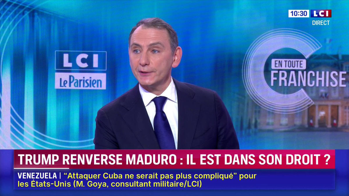 🔴 Enlèvement de Nicolás Maduro au Venezuela par les États-Unis 🗣️ "Paradoxalement cette bonne nouvelle pour la liberté du peuple vénézuélien en est probablement aussi une mauvaise pour l'ordre mondial, donc il faut réfléchir à tout ça avec sérénité et équilibre" : Laurent Jacobelli