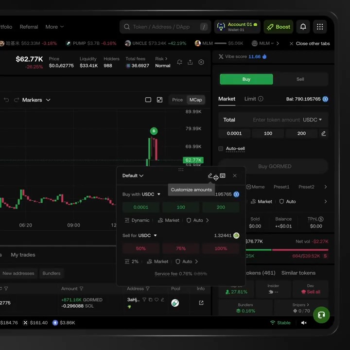 Every second matters onchain. Trade Solana tokens without missing a beat: • Buy/sell on the chart • Hotkeys for instant execution Live now: