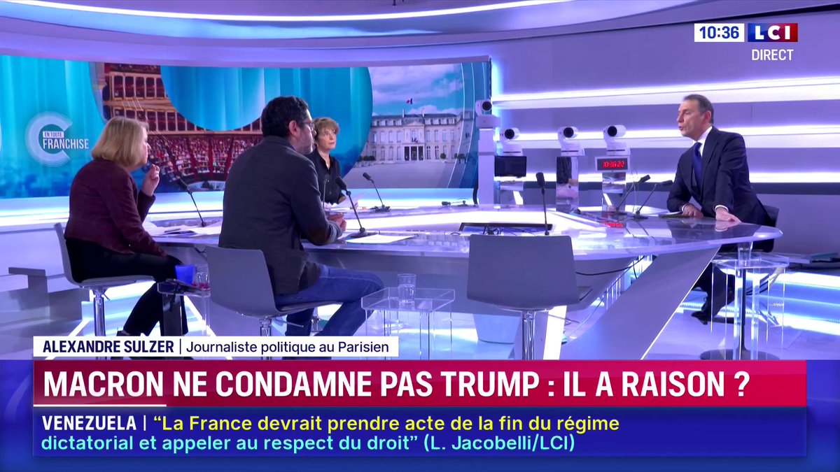 🔴 Enlèvement de Nicolás Maduro au Venezuela par les États-Unis 🗣️ Laurent Jacobelli n'appelle pas à sa libération : "Maintenant c'est fait... C'est une bonne chose en soit, la manière d'y arriver n'était pas la bonne". 📺 En Toute Franchise avec Elizabeth Martichoux sur LCI