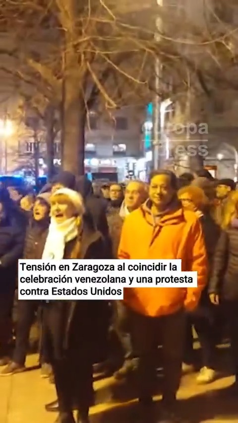Tensión en Zaragoza al coincidir la celebración venezolana y una protesta contra Estados Unidos