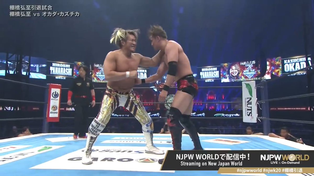 🏟️WRESTLE KINGDOM 20 in 東京ドーム 棚橋弘至引退🏟️ 棚橋弘至引退試合 何度も激闘を繰り広げたオカダとの最後の一騎打ち‼️ 🆚 棚橋 弘至 × Kazuchika Okada 登録&amp;視聴 ⏩ #NJPW #njpwworld #njwk20 #棚橋引退