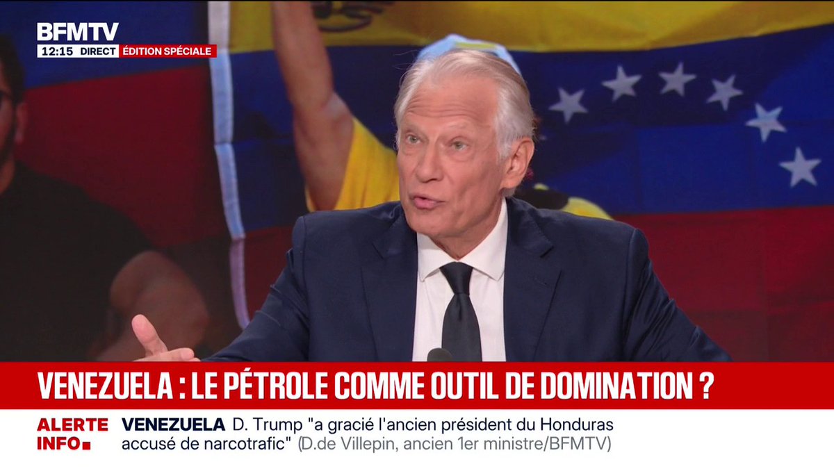 Venezuela: "Donald Trump vient de mettre la main sur la plus grosse station d'essence du monde", dit Dominique de Villepin
