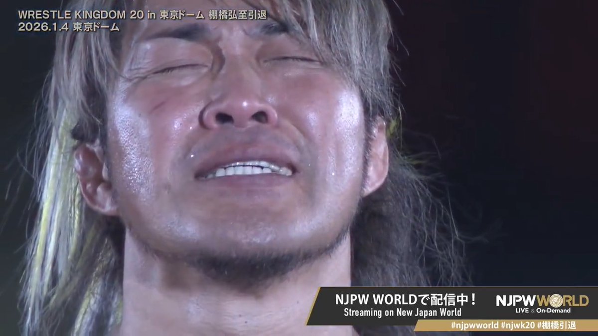🏟️WRESTLE KINGDOM 20 in 東京ドーム 棚橋弘至引退🏟️ たくさんの愛をありがとう 登録&視聴 ⏩ #NJPW #njpwworld #njwk20 #棚橋引退