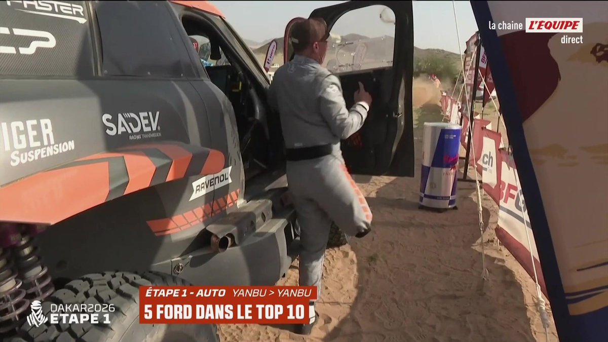 ✨La belle histoire de la journée : il y a 11 mois, le copilote français Mathieu Baumel était victime d’un grave accident qui lui a coûté sa jambe droite🦿 Aujourd’hui, il remporte la première spéciale avec Guillaume De Mevius 💪 #Dakar2026 #DakarInSaudi
