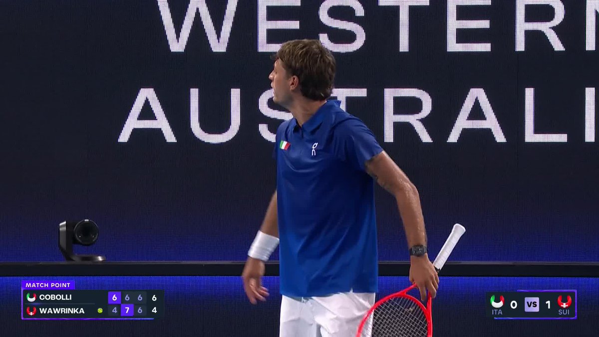Another FABULOUS match involving Stan Wawrinka in Perth this weekend. But Cobolli survives to keep Italy alive in the tie. Mixed doubles next.