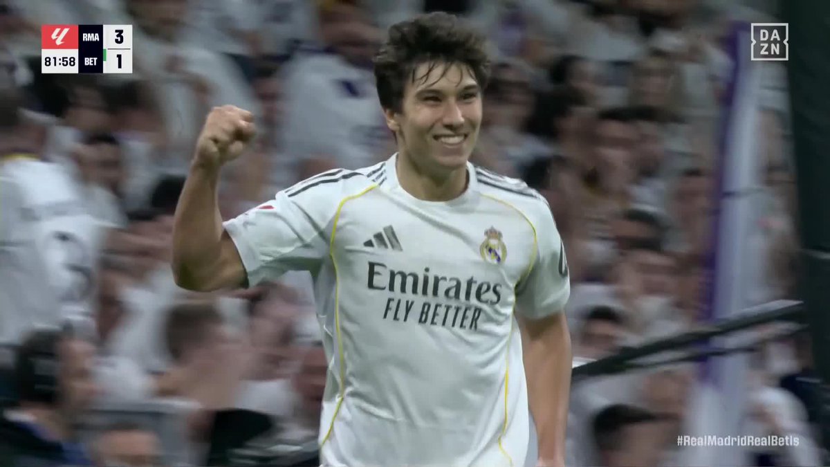 ついに、覚醒の時が来た💫 🇪🇸ゴンサロ・ガルシア 圧巻のハットトリック達成⚽️⚽️⚽️ 頭で、右足で、そして最後は オシャレに左足ヒールで決めた🙌 🇪🇸ラ・リーガ第18節 🆚レアル・マドリード×ベティス 📺DAZN ライブ配信 #ラ・リーガ #だったらDAZN