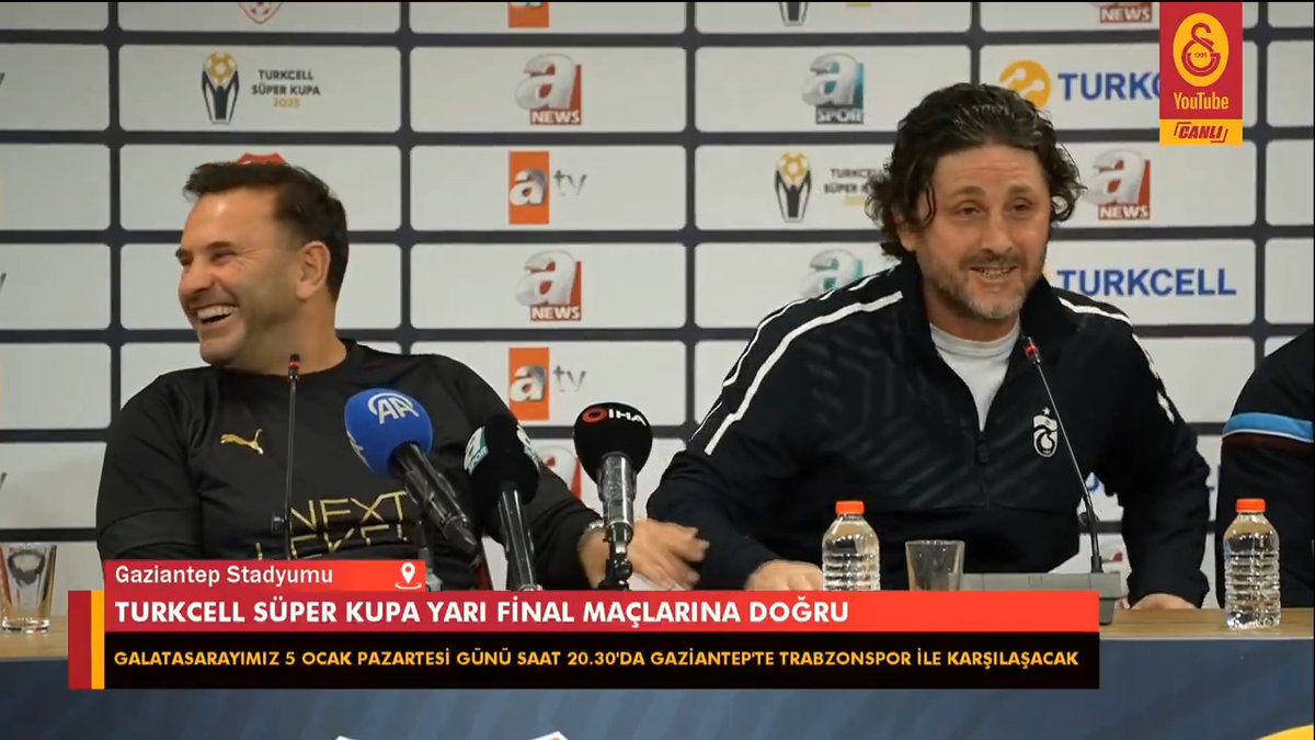 Fatih Tekke: "Ben kilo kaybettim ya..." Okan Buruk: "Ben kilo aldım hocam (Gülerek)." Fatih Tekke: "Sende bu kadar para, bu kadar oyuncu varsa nasıl kilo almayacaksın 😅"