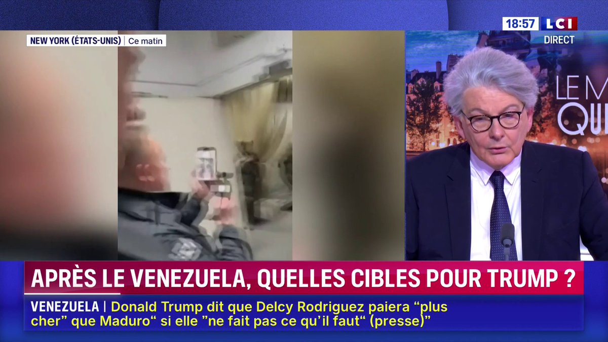 Amérique latine : "Donald Trump est dans la logique [de la doctrine] Monroe", souligne Thierry Breton. "Il envoie le signal aux Russes et aux Chinois que ça, c'est la zone de sécurité américaine." ➡️ avec Darius Rochebin