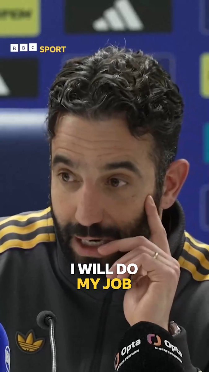 "I will do my job for 18 months and then we move on." 😤 In a cryptic answer during his post match press conference, Ruben Amorim repeatedly stated that he came to "manage" Man Utd, not just to be a coach.