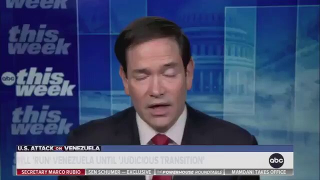 .Secretary Marco Rubio: "We are hopeful that there are people in place now ... that will start making some of these changes, that will ultimately lead to a Venezuela that looks substantially and dramatically different from what's been in place for 15 years ... But my number one objective is America."