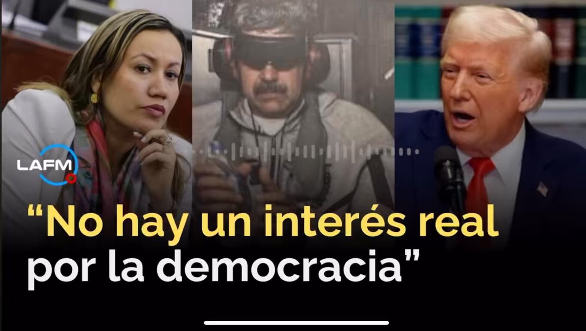 NO HAY INTERÉS POR LA DEMOCRACIA, ES EL PETRÓLEO. DEBE PREVALECER LA RESOLUCIÓN HISTÓRICA SOBERANA. Estados Unidos mantiene relaciones con múltiples regímenes autoritarios, y sin embargo no ejecuta contra ellos intervenciones militares, ni vulnera el Derecho Internacional, ni amenaza a sus gobernantes, como sí lo hace contra nuestro Presidente Gustavo Petro, elegido en democracia. La historia muestra las guerras y tragedias humanitarias, todavía vivas, de las intervenciones de EE.UU. en Siria, Libia e Irak, donde los pretextos siempre ocultan los intereses reales. El ataque a Venezuela representa un retroceso histórico, un precedente grave de ruptura del Derecho Internacional que el mundo debe rechazar. Viola el derecho al territorio, la soberanía y la autodeterminación de los pueblos. Se requiere una respuesta multilateral urgente. Naciones Unidas y la OEA ya se han pronunciado. Si se desconoce el derecho, cualquier país podría sentirse con derecho a atacar a otro. El presidente Trump dejó claro que su interés es la explotación petrolera, no propiciar una transición democrática. La intervención militar deja a Venezuela devastada y en mayor incertidumbre, agravando la crisis. Él mismo declaró que su objetivo es que empresas estadounidenses extraigan y vendan el crudo venezolano. Una transición democrática se pacta. Cuando EE.UU. apoyó el golpe contra Salvador Allende, un presidente democrático, se instaló en Chile una dictadura de 17 años. La transición llegó luego, mediante un plebiscito donde decidió el pueblo; no se impuso con bombardeos. Una transición pactada, aunque anti democrática, también es nuestro propio legado histórico: fue la vía cuando el bipartidismo en Colombia creó el Frente Nacional para cerrar el sangriento capítulo de 'La Violencia'. Un transición pactada para una democracia más real, fue el camino que implicó la constituyente de 1991 después de un proceso de paz. Ninguna de estas transiciones implicaron intervenciones militares extranjeras, fueron los propios pueblos quienes resolvieron de manera soberana la conducción política de su nación y su estado. #CarolinaCorcho #Venezuela #Trump #MaduroCapturado