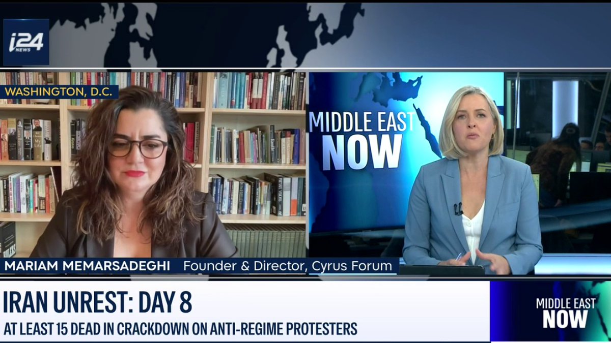 'It would be very strange for the Pahlavis not to be popular in Iran, considering what an absolute mess the Islamic Republic has made of the country' Mariam Memarsadeghi on #MiddleEastNow with Laura Cellier