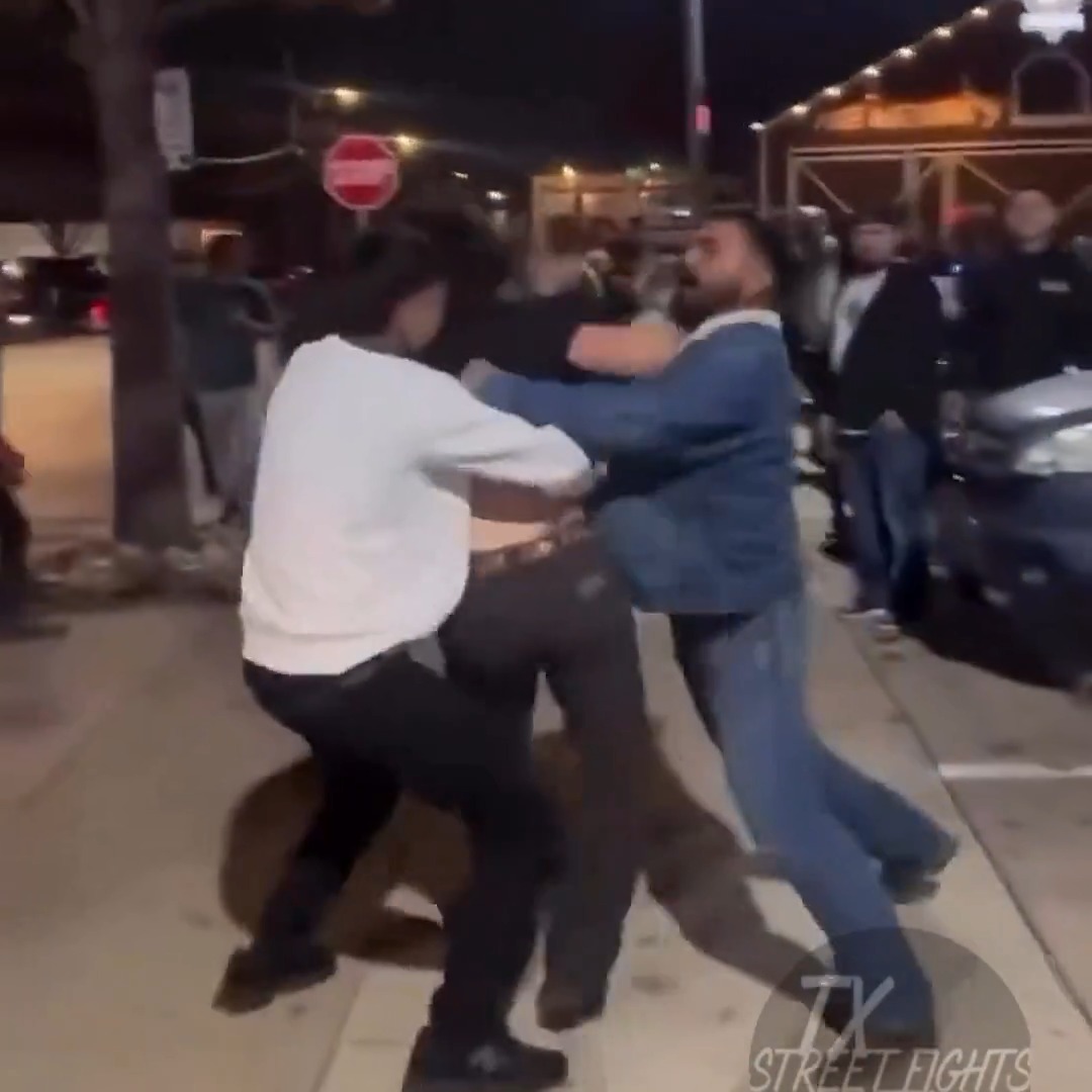 Crazy brawl breaks out in Downtown Fort Worth TX #fight #knockout