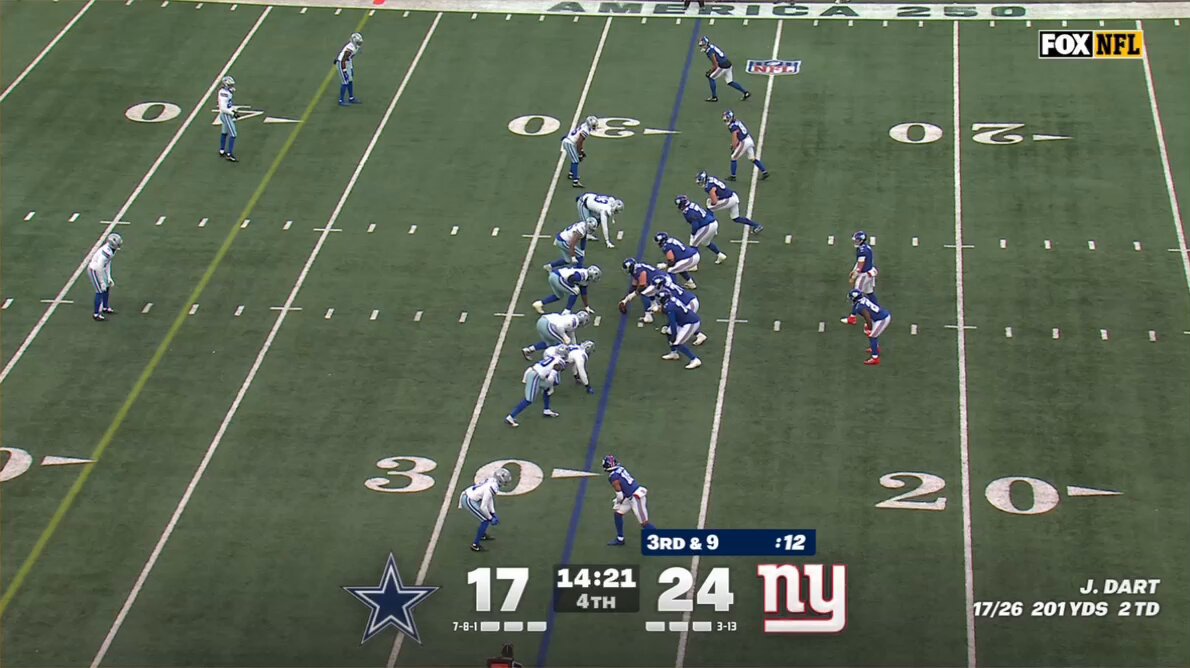 This is the 2nd 70+ yard touchdown for Darius Slayton taken off the board of the season for OPI