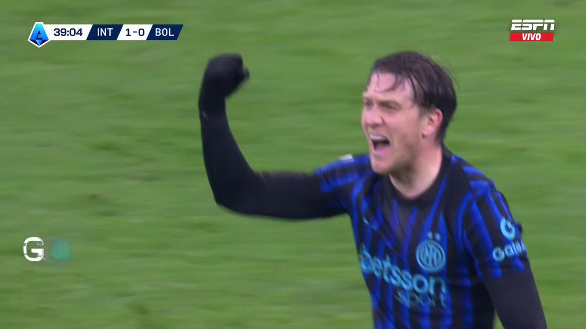 Thuram y el taco, Lautaro que aguantó y tocó y Zielinski con el zapatazo de primera. GOLAZO del Inter al Bologna, para liderar la Serie A. 🇮🇹😮‍💨