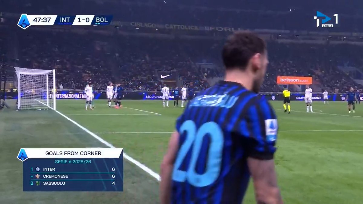 Bir Inter klasiği: Kornerden Hakan Çalhanoğlu'nun asistinde Lautaro Martinez golünü attı!