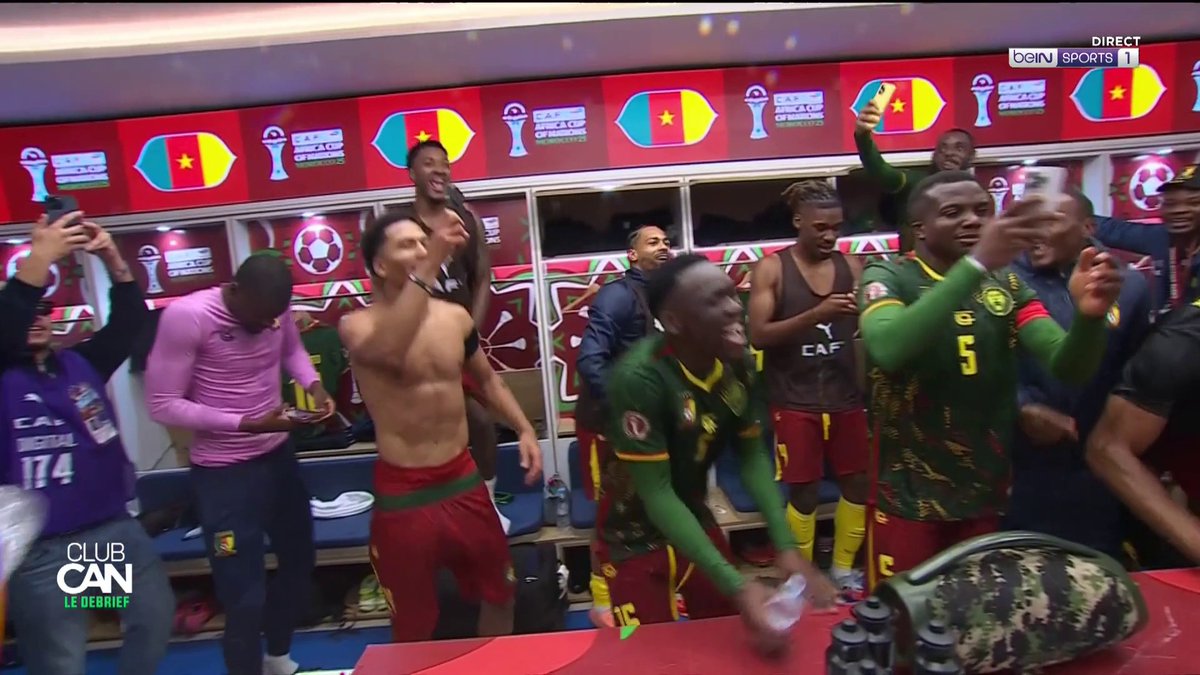 🚨 « 𝗜𝗟𝗦 𝗦𝗢𝗡𝗧 𝗣𝗔𝗦 𝗣𝗥𝗘̂𝗧𝗦, 𝗜𝗟𝗦 𝗦𝗢𝗡𝗧 𝗣𝗔𝗦 𝗣𝗥𝗘̂𝗧𝗦 !!!! » 🇨🇲😁🕺 #CAN2025 Les Camerounais fêtent la qualification pour les quarts de finale !!! 🎥 beIN SPORTS