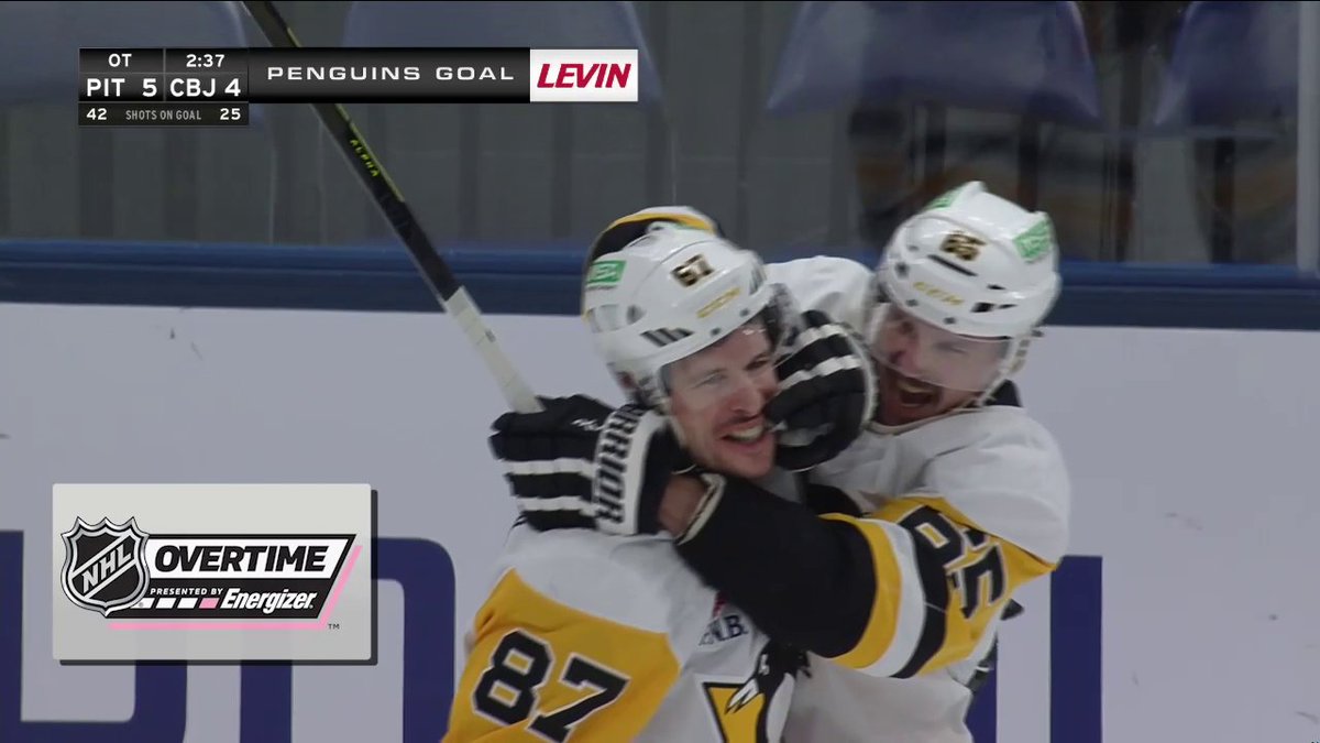 THE CAPTAIN COMPLETES THE COMEBACK! 🤩 Sidney Crosby is the Energizer overtime hero for the Pittsburgh Penguins!