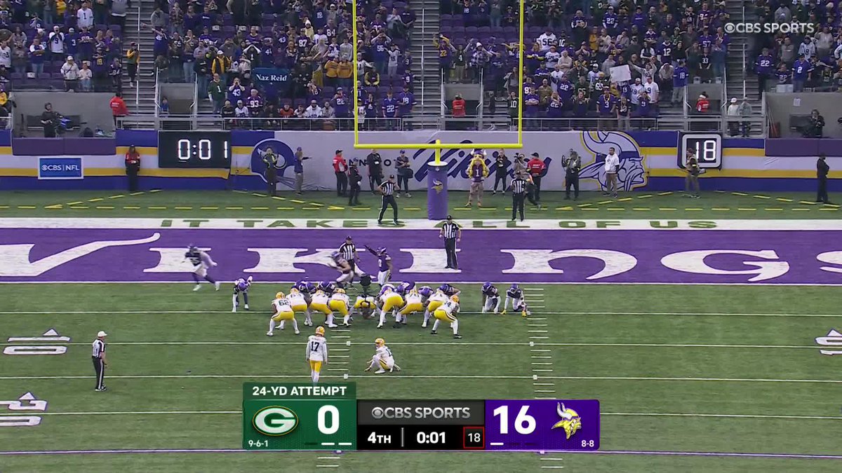 FBI! They not even trying to hide it anymore 💀 Green Bay was down 16-0 and called a timeout with one second left to kick a field goal for 3 points. They were 13.5-point underdogs to Minnesota 😭