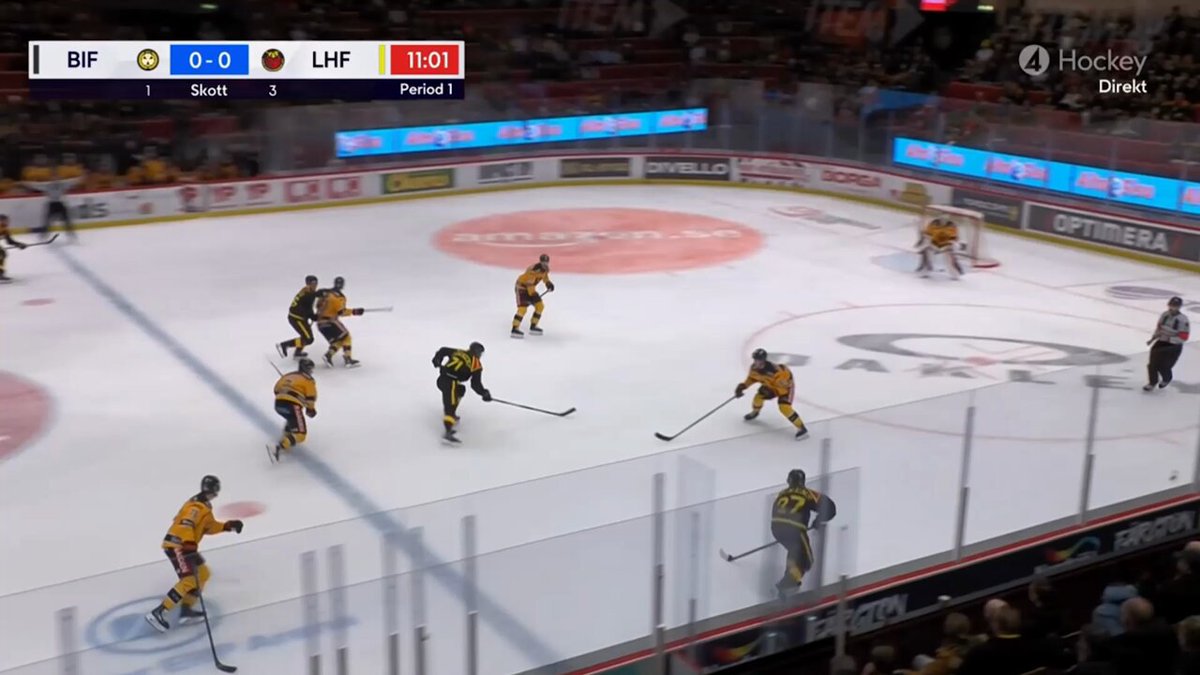 Bobby Trivignos läge och backcheck i matchen mellan Brynäs och Luleå #SHL #bif 🎥 TV4 Play