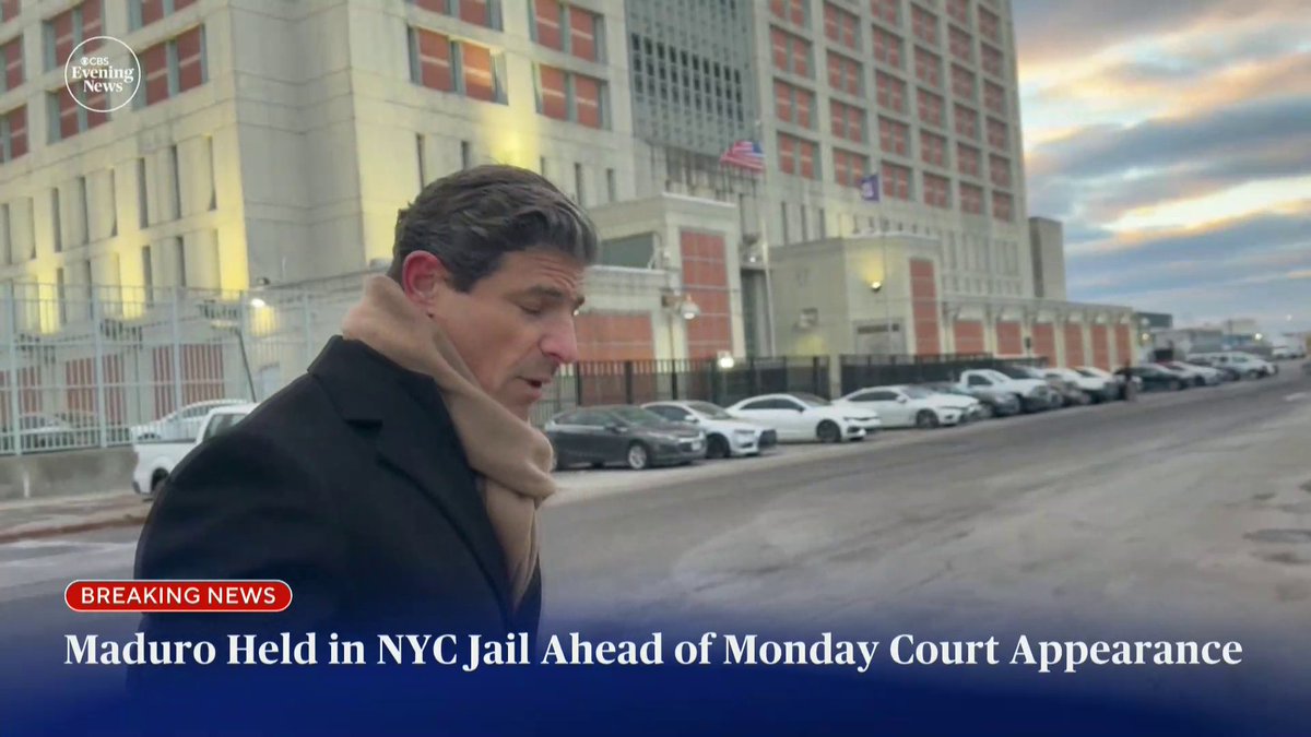 Nicolás Maduro's arraignment is scheduled for noon on Monday. The former Venezuelan president and his wife landed in New York on Saturday, hours after a dramatic military operation that led to their capture. They are now being held at the Metropolitan Detention Center in Brooklyn. Matt Gutman has the latest.