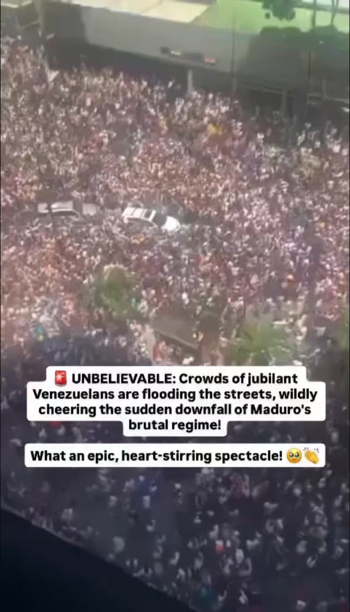 Dems choose violent protests &amp; corrupt judges over freedom &amp; this joy. Millions of Venezuelans celebrating freedom after finally being released from the grip of dictator Maduro. Dems fighting Trump on it tells u exactly what they want for America … and it’s not this 👇🏻