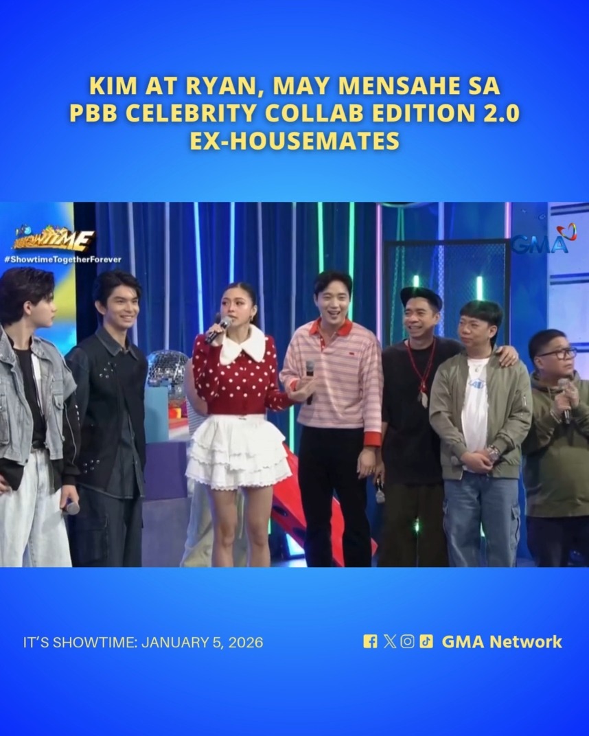 #ItsShowtime #Highlights: Awww, heartfelt message from PBB alumni Kim Chiu and Ryan Bang para sa ex-housemates. ❤️ Watch #ItsShowtime every 12:00 p.m. from Monday to Saturday on GMA. For more videos, visit: #ViceGanda