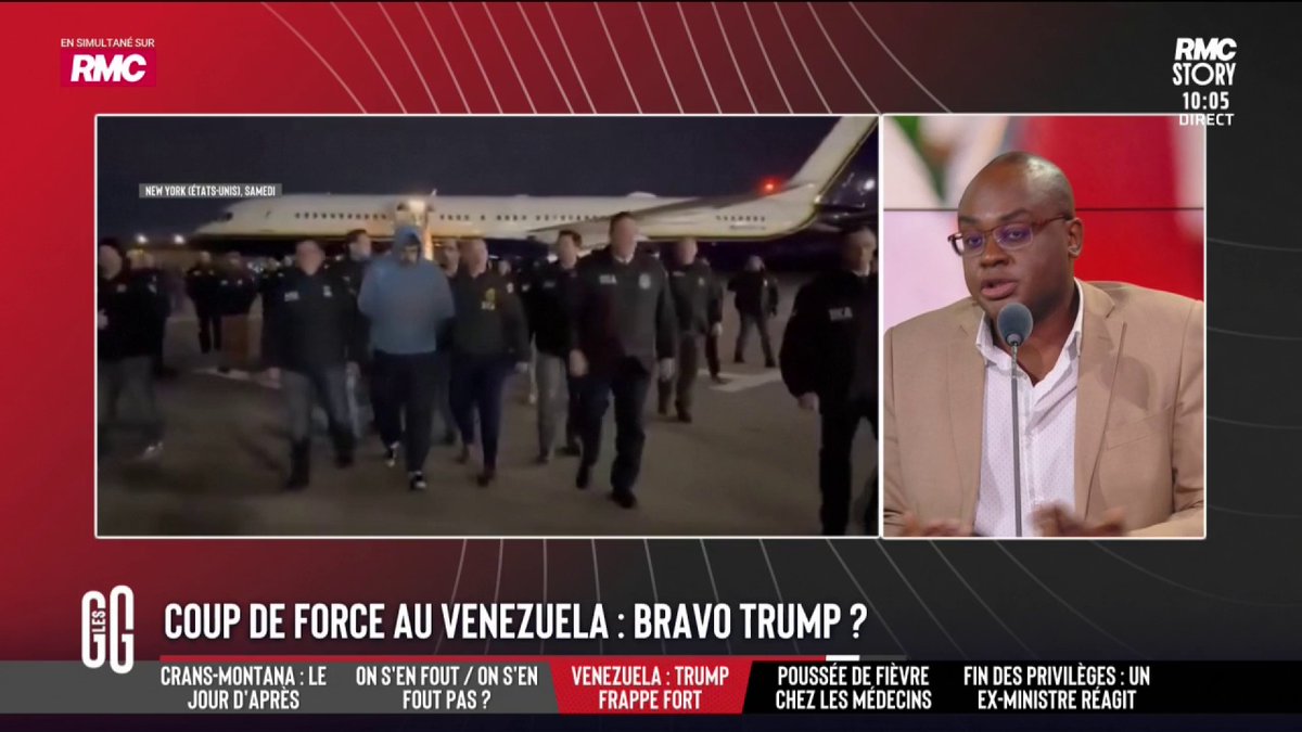 🇻🇪 Arrestation de Maduro au Venezuela : "Je suis pour l'ingérence américaine dans ce cas." 🗣️ Abel Boyi : "Quand c'est Obama qui dit que Maduro utilise l'argent du narcotrafic pour se maintenir au pouvoir, ça va. Mais quand c'est Trump, ça ne va pas. C'est hypocrite." #GGRMC