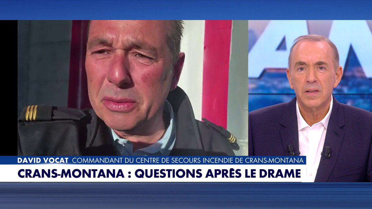 David Vocat, commandant du Centre de secours incendie de Crans-Montana : «On a fait le maximum pour essayer de sauver ces gens», à propos de l’incendie dans un bar à Crans-Montana, dans #MorandiniLive