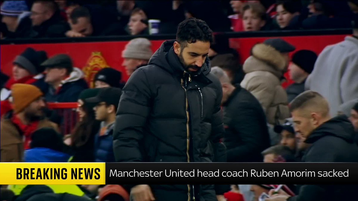 In a statement regarding Ruben Amorim, Manchester United have said, “With Manchester United sitting sixth in the Premier League, the club's leadership has reluctantly made the decision that it is the right time to make a change.” Jacquie Beltrao reports 📺 Sky 501