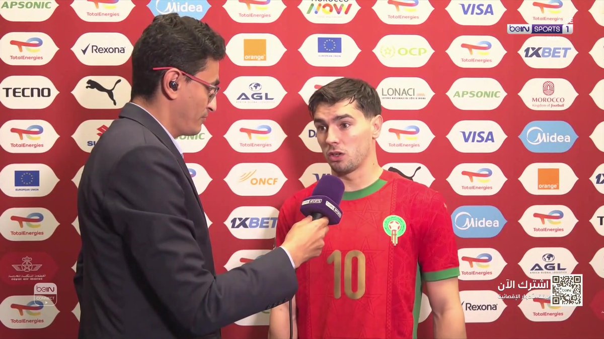 🎙️ رجل مباراة المغرب وتنزانيا، إبراهيم دياز، يعبّر عن فخره بما قدّمه مع أسود الأطلس ويتحدث عن الاستعدادات للمواجهة القادمة في كأس أمم إفريقيا. #كأس_أمم_إفريقيا #AFCON2025 | #TotalEnergiesAFCON2025