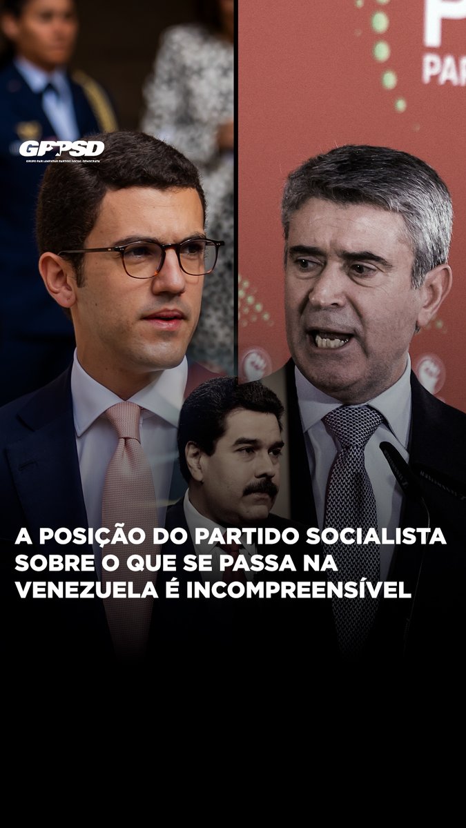 🗣🌹🇻🇪🤷🏻 A posição do Partido Socialista sobre o que se passa na Venezuela é incompreensível. #portugal #politica #parlamento #psd #gppsd #XVIILegislatura #venezuela