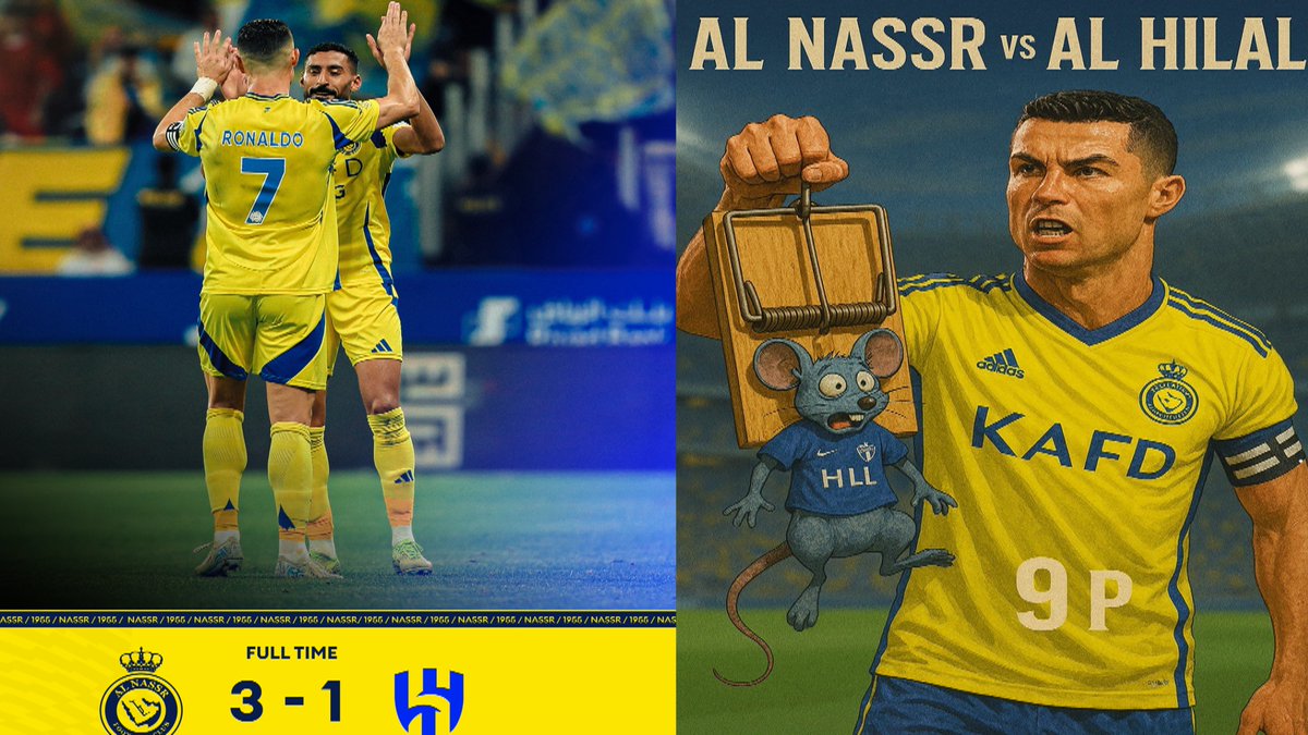 اتابع ملخص اخر ديربي بين النصر والهلال ومتعجب من الاكتساح النصراوي والمستوى، وش سر فوزنا 3 وهالمستوى ! الحسن اساسي النجدي اساسي لاجامي اساسي حارسنا بينتو ، ايمن يحيى جناح ونطلع بهالمستوى؟ مباراة كان النصر قادر يفوز اكثر من 5 صدعت بأعرف وش السر