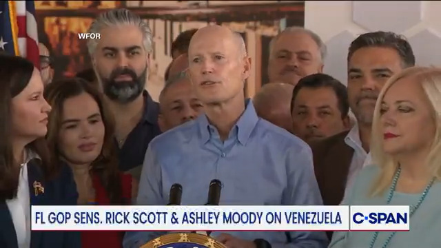 Sen. Rick Scott “When I got the phone call very early Saturday morning from Marco Rubio I was ecstatic. I was always hoping this was going to happen but when he said Maduro is on the boat and he will be on U.S. soil soon, what a great day.”