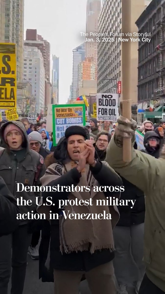 Demonstrators in cities across the U.S. marched over the weekend in protest of the capture of Venezuelan leader Nicolás Maduro on drug trafficking charges in a U.S. military operation. During a Saturday news conference at his Mar-a-Lago Club in Palm Beach, Florida, Trump told reporters that the U.S. will control Venezuela for an unspecified period of time. While many protested the military action, criticizing the U.S.'s motivations for the intervention and fearing for future invasions, others celebrated the capture of Maduro as a way to free Venezuela from Maduro's politics.