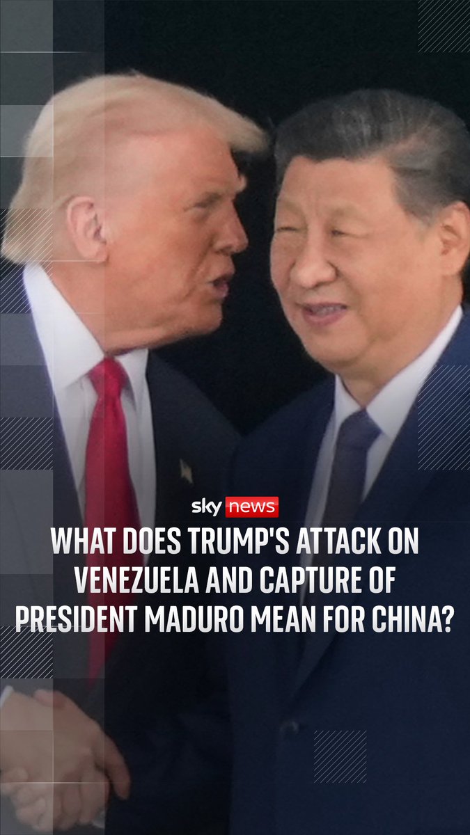 China has condemned the US President's attack on Venezuela - but how might the biggest customer of Venezuelan oil be impacted? Sky's Helen-Ann Smith also explains how Trump's strikes on Venezuela could have consequences for Taiwan.