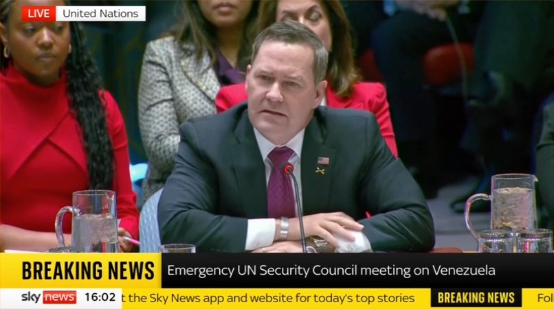Trump's UN ambassador claims "there is no war against Venezuela... This was a law enforcement operation"