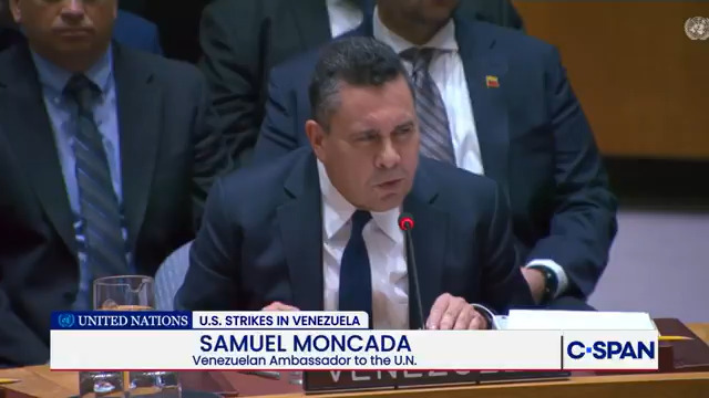 Venezuela Ambassador to the United Nations says U.S. action was an "illegitimate armed attack lacking any legal justification" and included "the kidnapping --the kidnapping-- of the constitutional president of the republic, Nicolás Maduro Moros and the first lady Cilia Flores."
