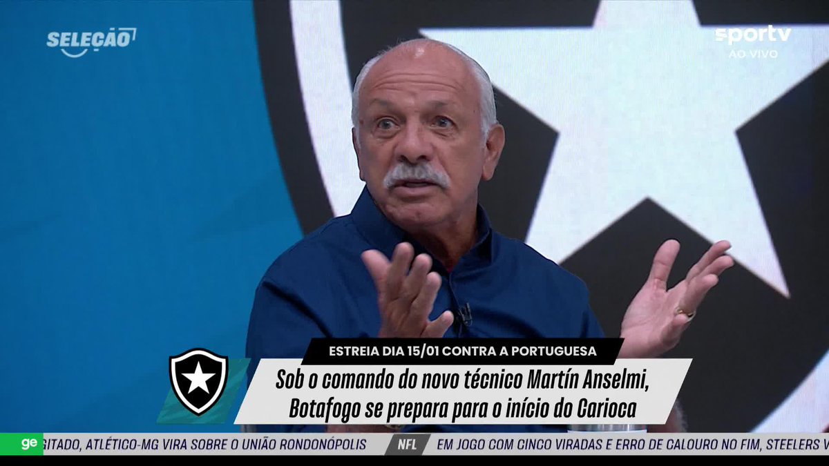 Júnior discorda de saída de Marlon Freitas do bandeirão de ídolos do Botafogo: “Jairzinho está lá? Foi jogar no Cruzeiro. Gerson está lá? Foi jogar no Fluminense e no São Paulo. Por que o Marlon Freitas tem que sair? Não entendo!” 🎥 sportv | ge