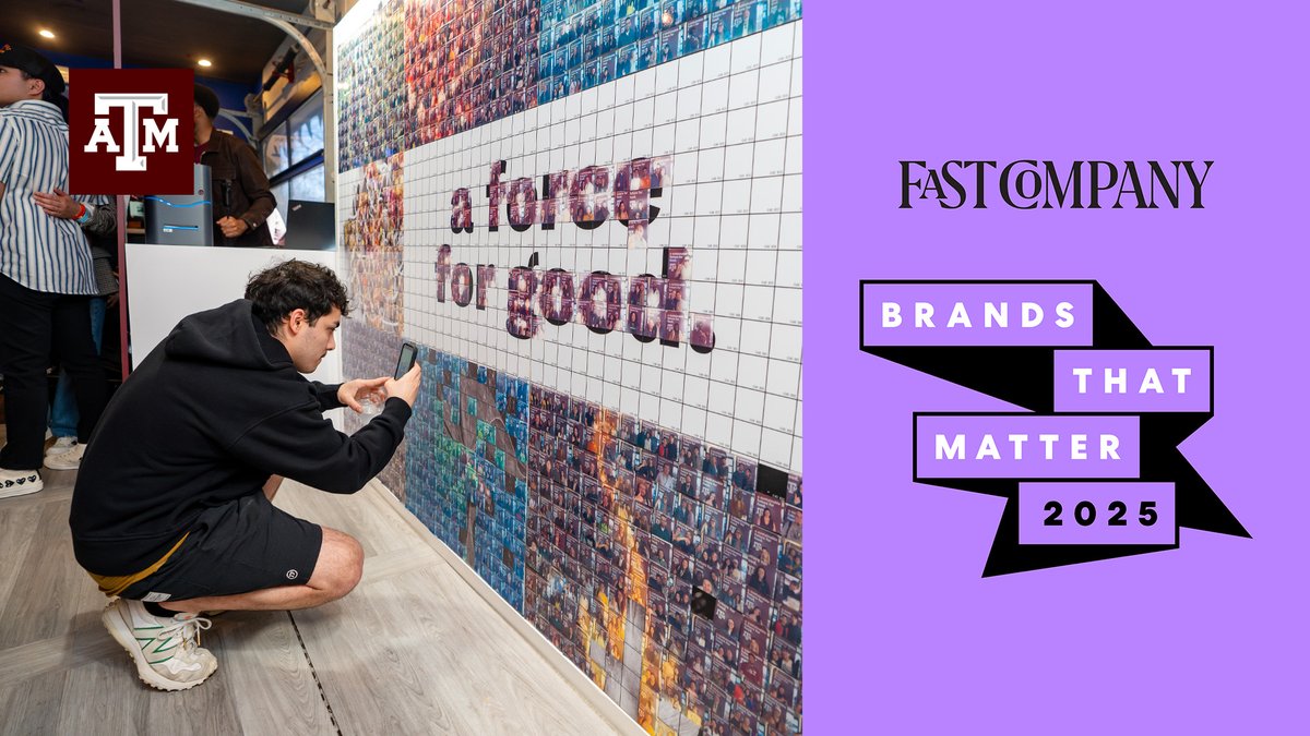 .Fast Company cited Texas A&M’s growing impact and storytelling in naming the university a 2025 Brand That Matters. More: #FastCompany #TAMU #Innovation #Impact #Research