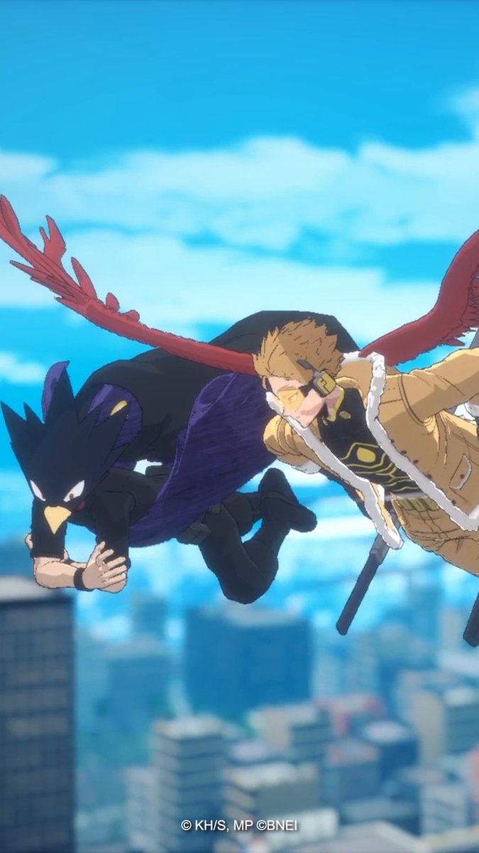 They've got eyes on the skies and the high ground! Will you be adding Tokoyami or Hawks to your trio in MY HERO ACADEMIA All's Justice? #MHA #MHAAJ