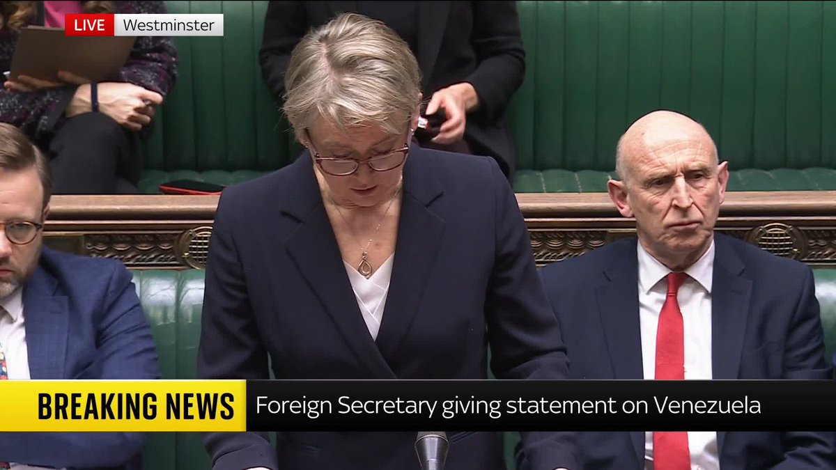Foreign Secretary Yvette Cooper confirms the UK was "not involved" in Trump-ordered strikes on Venezuela. 🔗 📺 Sky 501 and YouTube