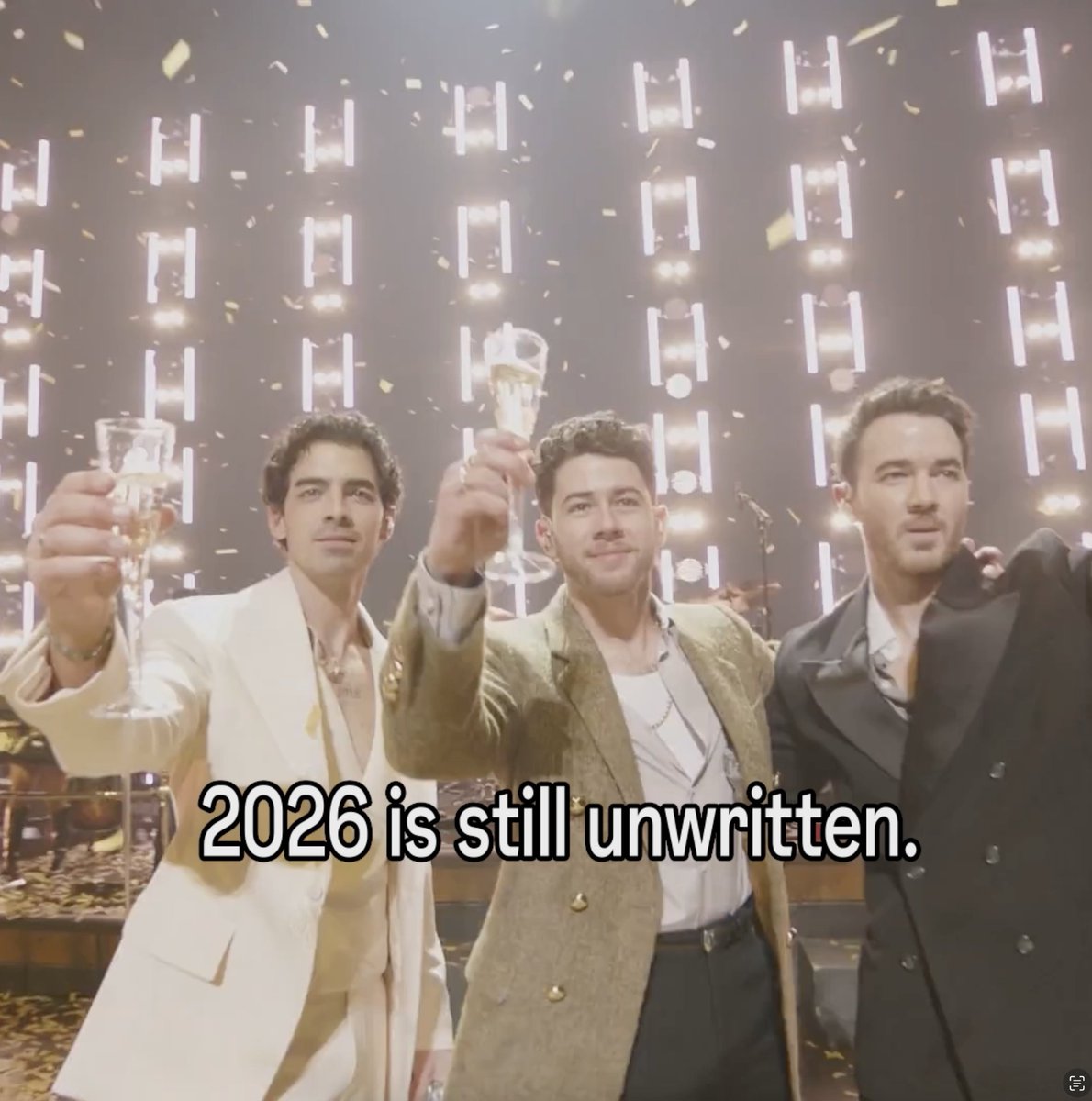 So many unforgettable performances during the @JonasBrothers NYE show! This is a reminder to make this year your own. 2026 is still unwritten. ✨ #GreetingsFrom2026