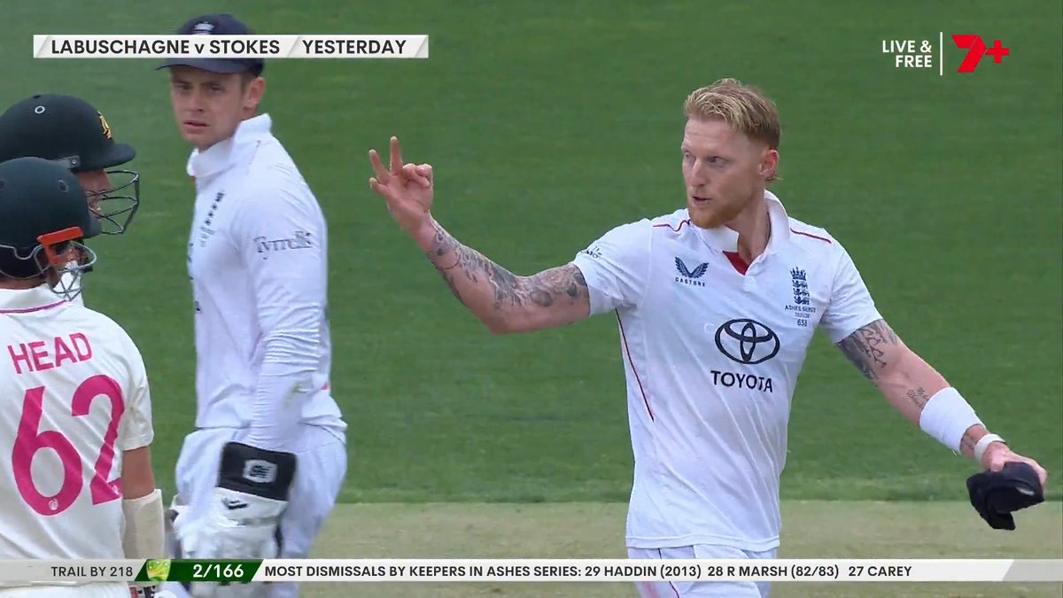 Roving reporter Stuart Broad has details on what Ben Stokes said to Marnus Labuschagne 👀 -- "This point of three. I chatted to Stokesy this morning, I'm not breaking any trust by saying this. Marnus was saying 'oh that's going down leg', 'or 'that's four runs.' He (Stokes) was saying, 'we've got two umpires out here, we don't need three.' It was all quite polite, but what happens is it got Marnus Labuschagne out of his bubble and that's a plan of England's."