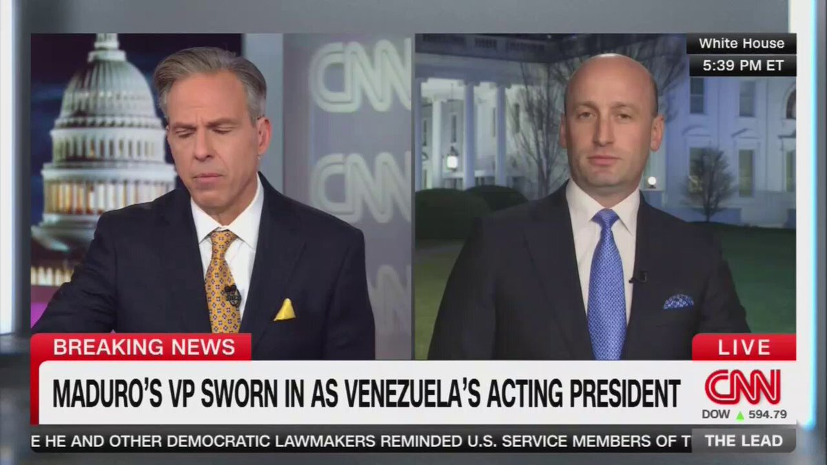 Stephen Miller: "What the president said is true. The United States of America is running Venezuela ... by definition we are in charge because we have the US military stationed outside the country. We set the terms and conditions ... for them to do commerce, they need our permission."