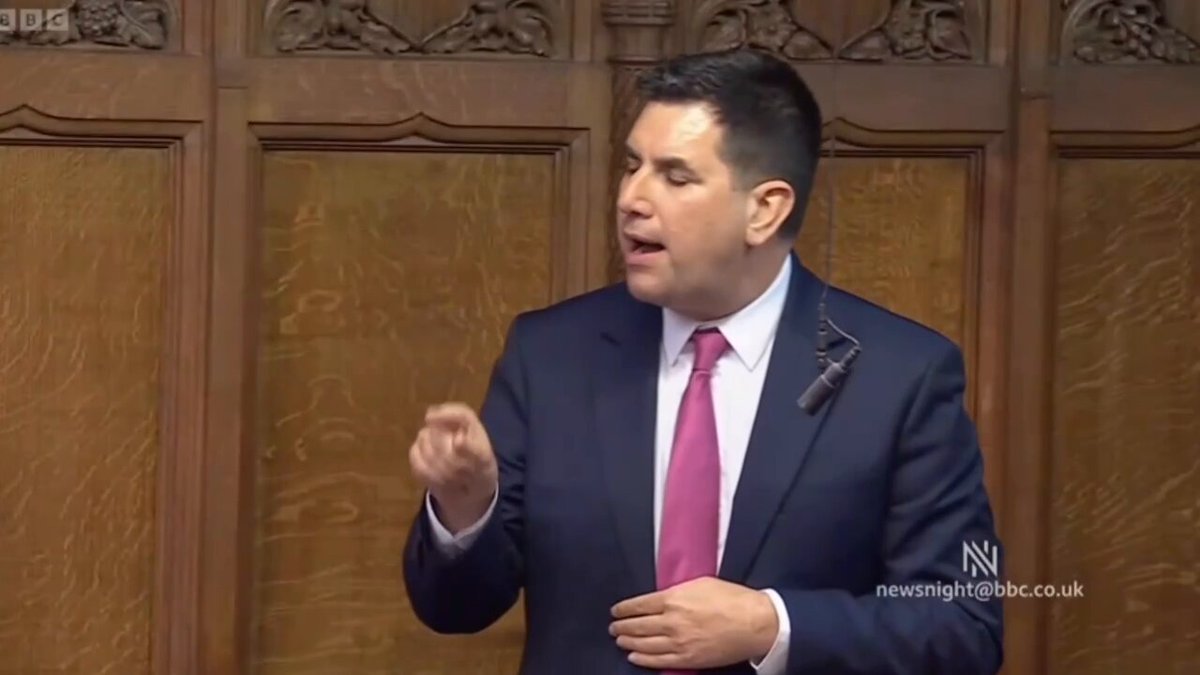 Richard Burgon, "The Prime Minister Keir Starmer is willing to ditch international law and side step the United Nations charter in order to appease Donald Trump" "Doesn't this cowardly craven approach drag this countries reputation in the dirt?" Yvette Cooper responds like a coward by deflecting Victoria Derbyshire, "What do you think of her response?" Jeremy Corbyn, "She didn't answer his point at all"