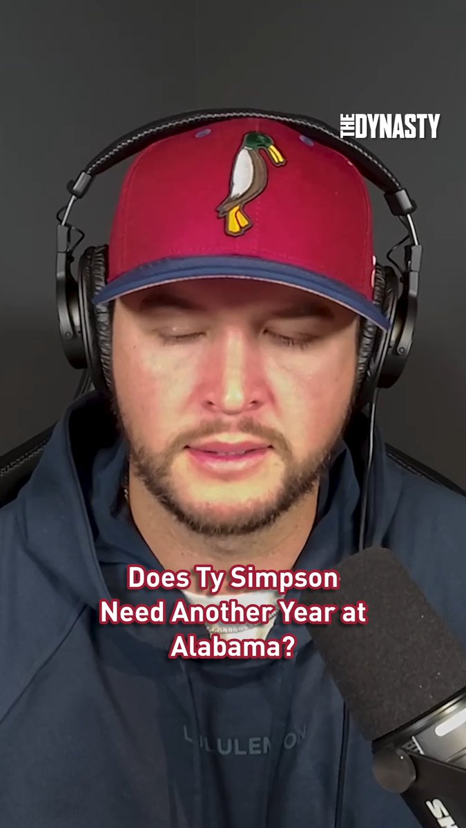 .AJ McCarron weighs in on why Alabama QB Ty Simpson should come back for another year. #rolltide