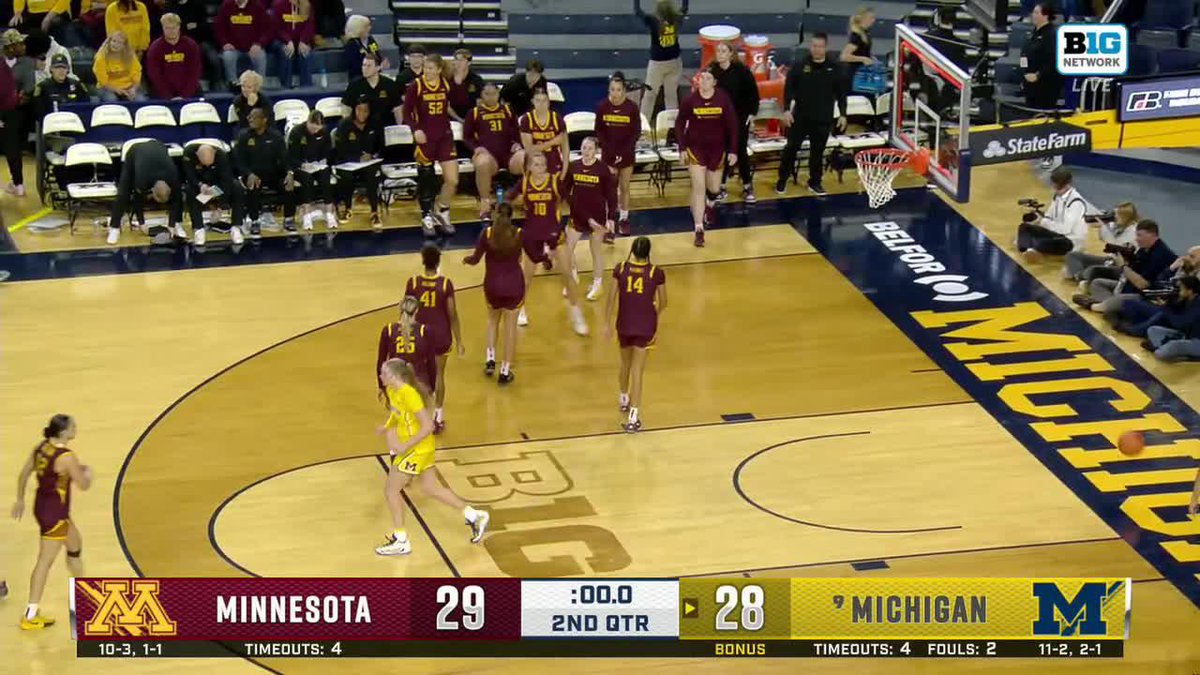 Syla Swords beats the halftime buzzer #GoBlue